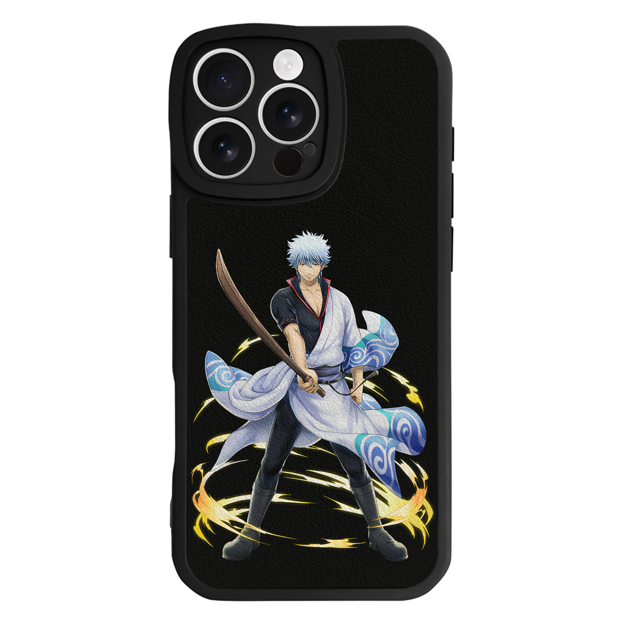 （画像用） ぎんたま 坂田銀時（さかたぎんとき） 神楽 志村新八（しむら しんぱち） GINTAMA Sakata Gintoki Kagura Shimura Shinpachi 【iPhone 16シリーズ対応】シリコンスマホケース（レザー調） 材質：シリコン